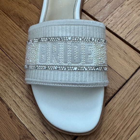 Betsey Johnson Bride Slide Sandals - Picture 2 of 6